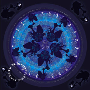 מנדלת שמע ישראל בכחול