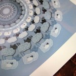 המנדלה כבשים בכחול אחרי הדפסה