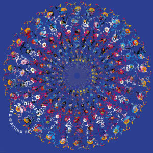 מנדלת חתולים כחול