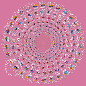 מנדלת חתולים ורוד