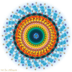 מנדלת בנות יענה ועוד בעלי חיים על רקע לבן