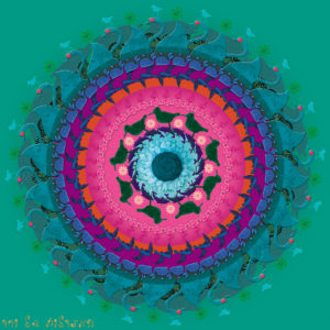 מנדלת ציפורים ירוקות