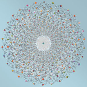 מנדלת חתולים ונקודות צבעוניות, עם ברכות, אהבה, שמחה, בריאות ואור.